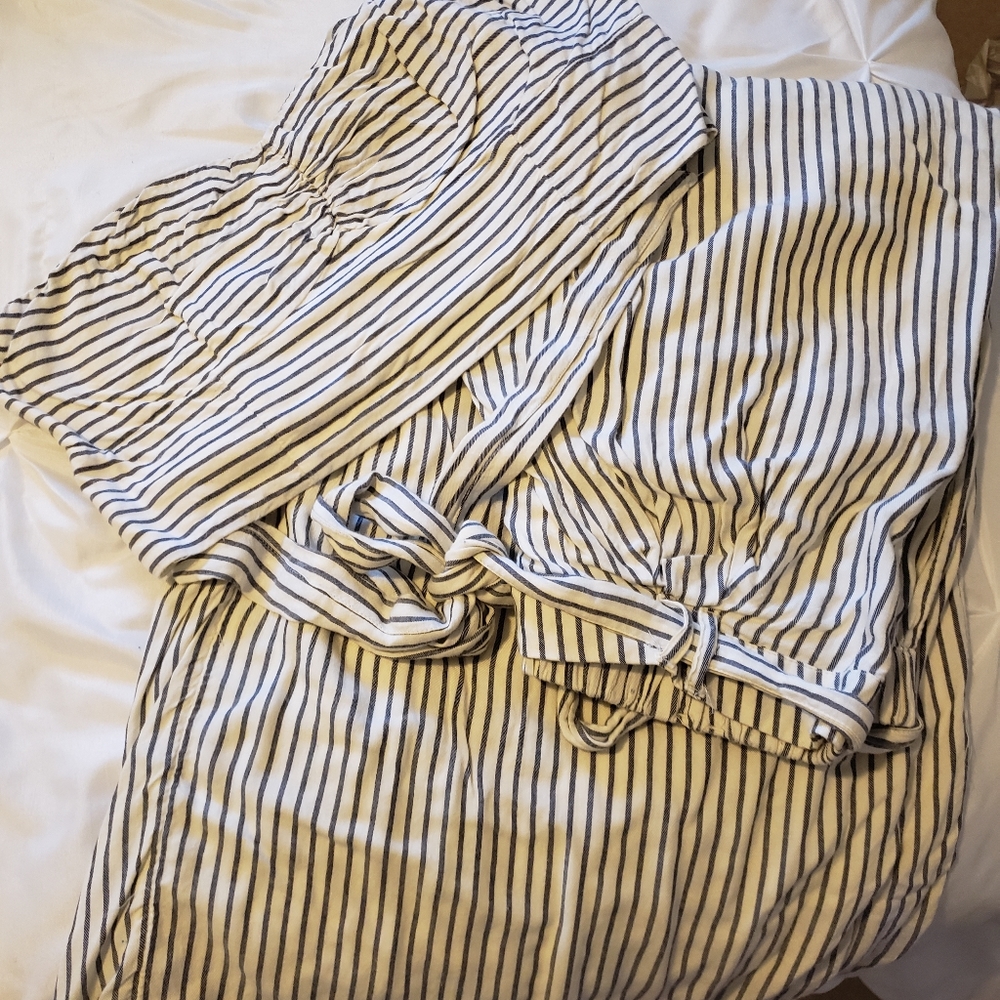 Wide leg tub top set XL